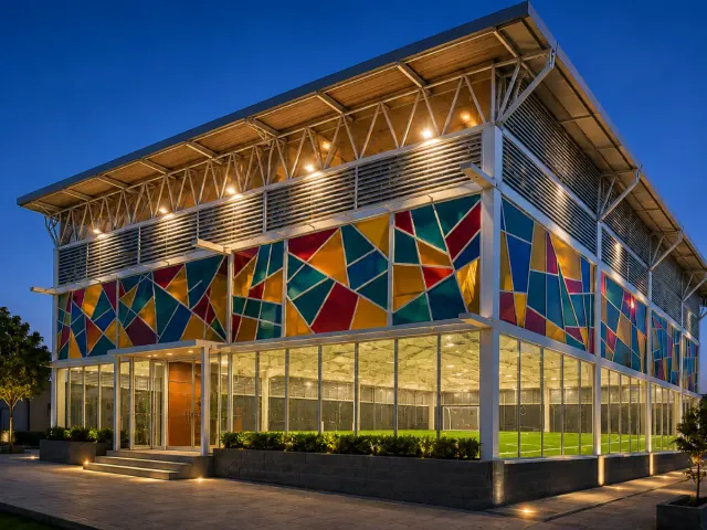 Policarbonato alveolar — Estadio Federico Serrano Soto, Riohacha, La Guajira